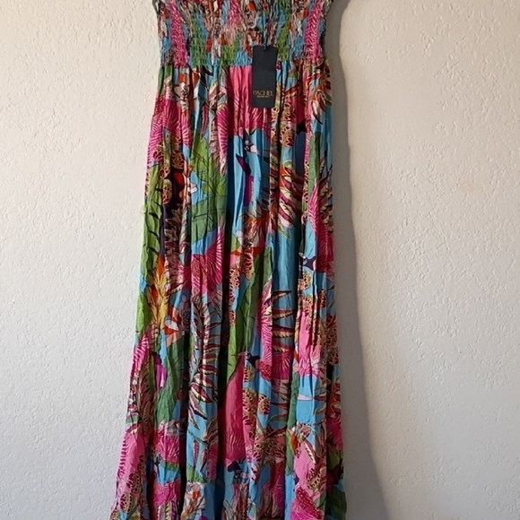 Rachel Roi Women's Multicolor Floral Tropical Maxi Skirt Size XS - Picture 2 of 7